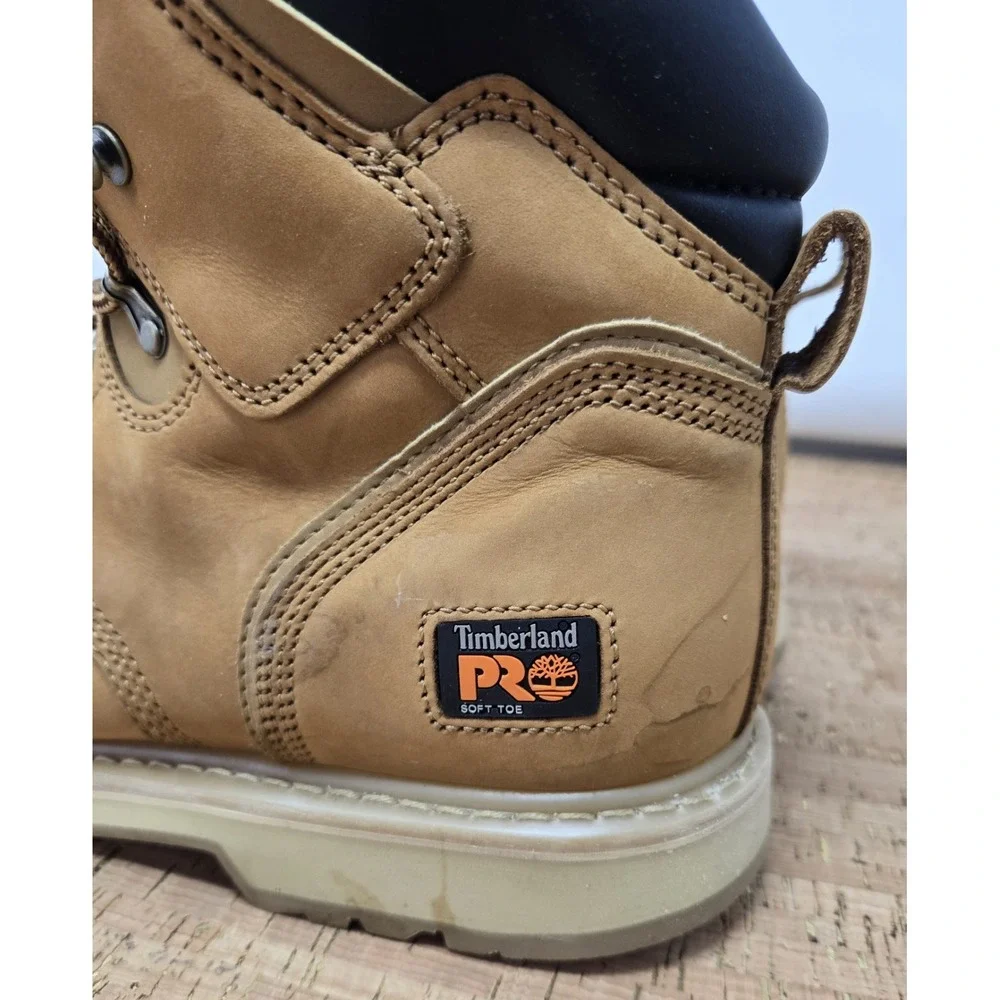 Timberland Boots Mens 12M Pro Pit Boss Soft Toe Work Wheat Construction Shop